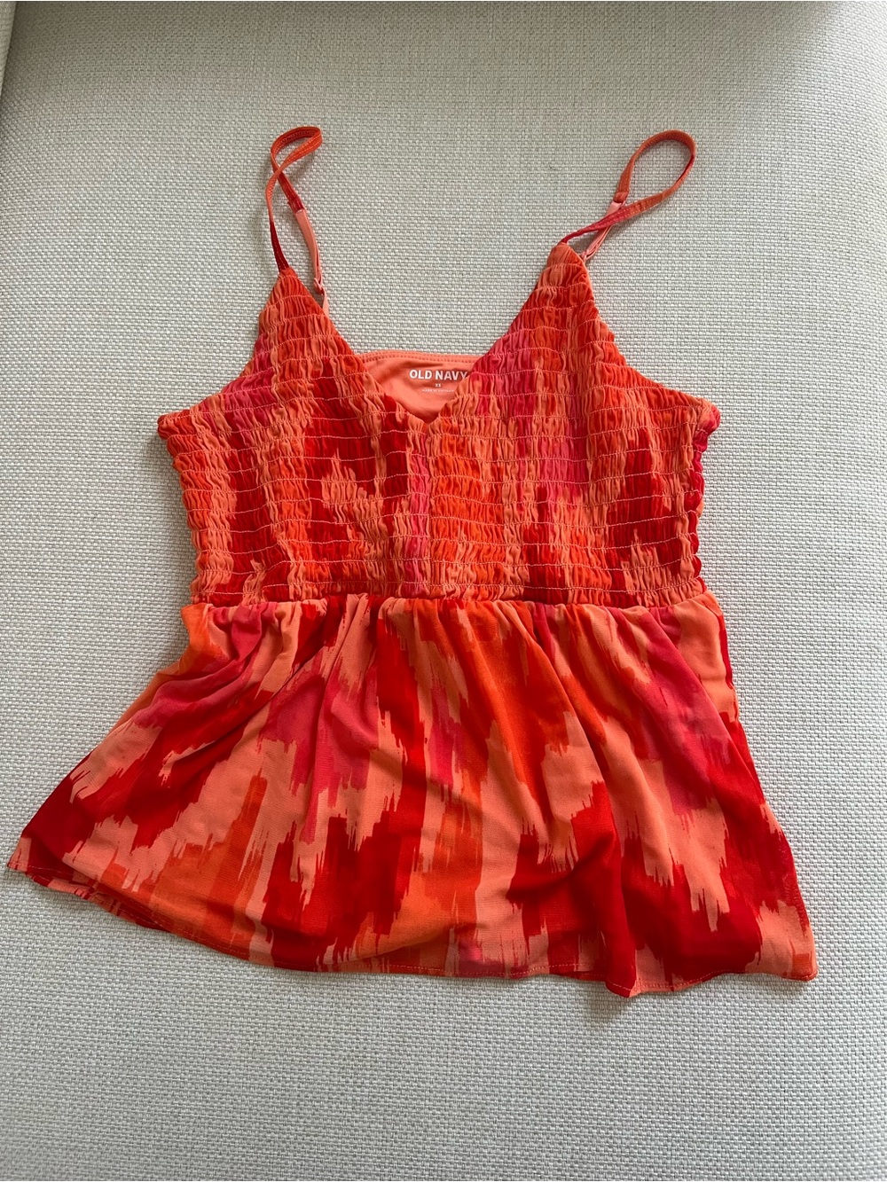 Old Navy Orange & Red Tank Top
